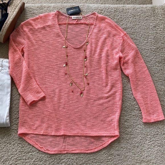 Peach Color Long Sleeve Top - Picture 2 of 9